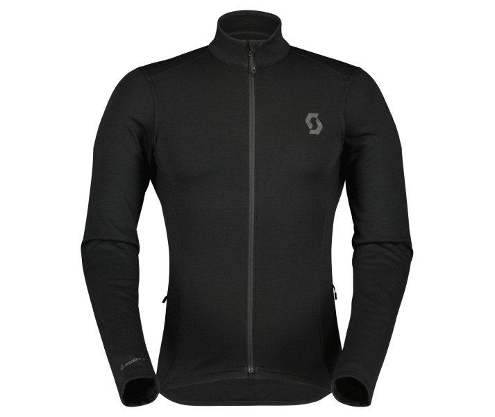 Maillot Scott Ms Gravel Warm Merino Ls Negro