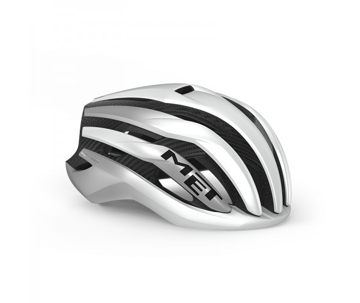 Casco Met Tranta 3K Carbon MIPSX Blanco/Plata