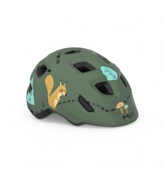 Casco Infantil Met Hooray Verde Bosque Brillo