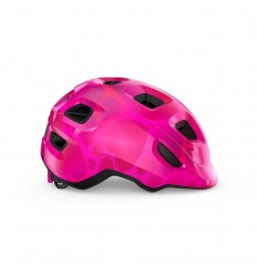 Casco Infantil Met Hooray Rosa Corazones Brillo