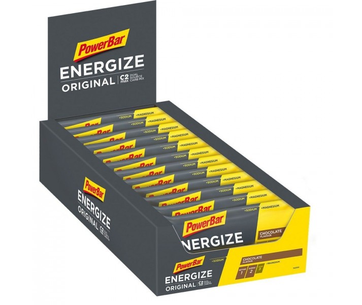 Caja Barritas PowerBar Energize Original Chocolate 15 ud * 55 gr