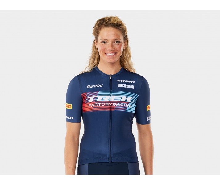 Maillot Corto Santini Trek Factory Racing Team Replica Mujer