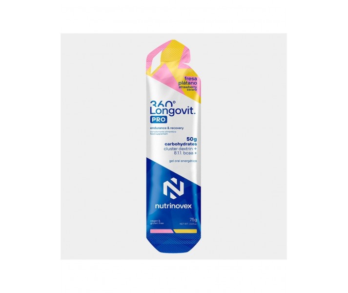 Gel Energetico Nutrinovex Longovit 360 Pro Fresa Platano 75g