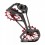 Pata de cambio KCNC con rulinas 14+16D Shimano XTR M9100 SGS 12v Rojo