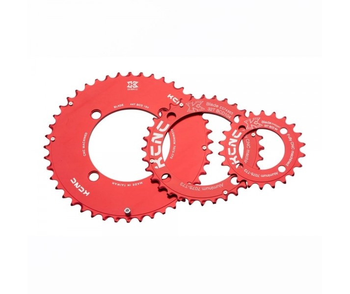 Plato KCNC BCD94 MTB Small Logo 5 Brazos Rojo BLADE 40D