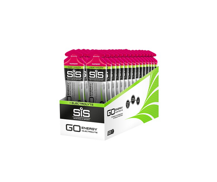 Caja Gel SIS Go Energy Gel + Electrolitos Frambuesa 60ml