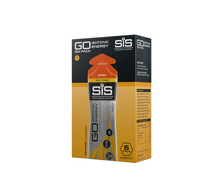 Pack Gel SIS Go Isotonic Energy Naranja 6 x 60 ml