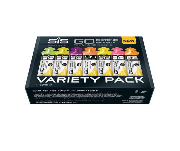 Pack Gel SIS Go Isotonic Energy Pack 7 Geles Isotónicos Variado