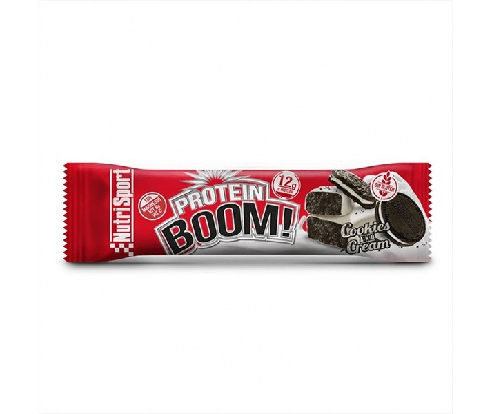 Barrita Nutrisport Protein Boom sabor Cookies and Cream 1 Unidad