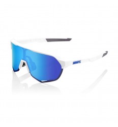 Gafas 100% S2 Blanco Mate - Lente HiPER Azul Espejo