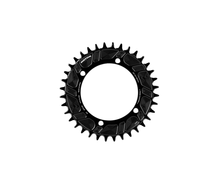 Plato ROTOR Redondo MTB (BCD100x4) 36D Negro