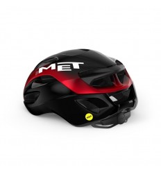 Casco Met Rivale MIPS Negro/Rojo Metálico Brillo