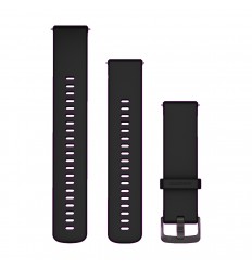 Correa Garmin de desmontaje rápido (22 mm), Negro con hebilla gris pizarra