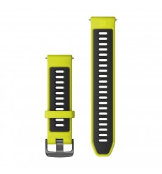 Correa Garmin de reloj Forerunner® (22 mm), Amarillo/negro con hebilla gris