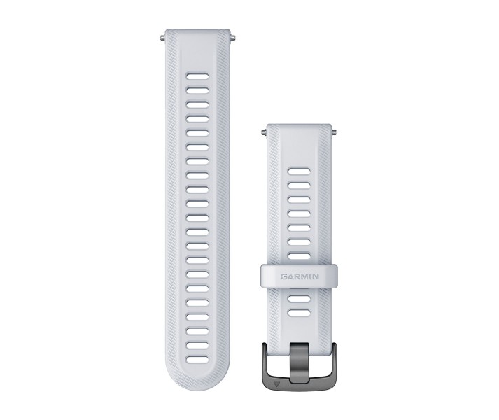 Correa Garmin para reloj (Forerunner® 955), blanco piedra con hebilla gris pizarra