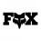 Pegatina Fox F Head X 7,5 cm Negro