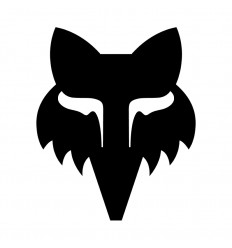Pegatina Fox Head 10 cm Negro