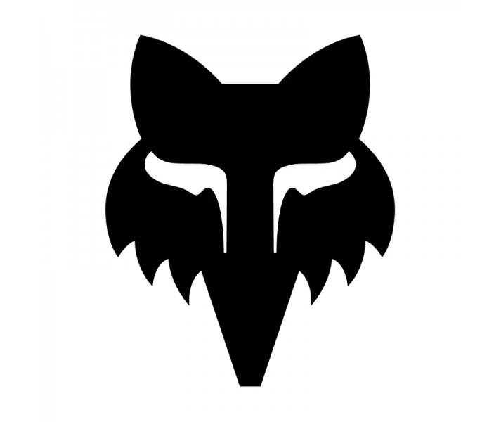 Pegatina Fox Head 10 cm Negro