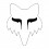 Pegatina Fox Head 10 cm Blanco