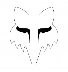 Pegatina Fox Head 10 cm Blanco
