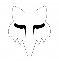 Pegatina Fox Head 18 cm Blanco