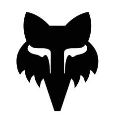Pegatina Fox Head 8 cm Negro