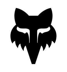 Pegatina Fox Head 4 cm Negro