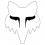 Pegatina Fox Head 4 cm Blanco