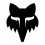 Pegatina Fox Head Die Cut 18 cm Negro