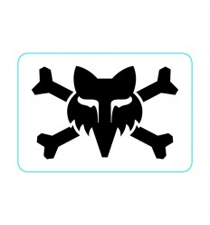 Pegatina Fox Victory Logo 5 cm Blanco