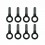 Set Fijaciones SKS Guardabarros Fijos 10uds. Negro