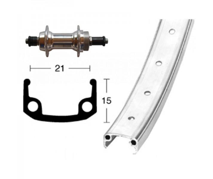 Rueda Trasera Wiener 26x1.9 Agujeros QR 135 mm Plata